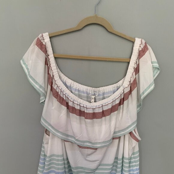 NEW Maurices striped fall lightweight jersey stretch boho shirt‎ top blouse - Picture 3 of 9